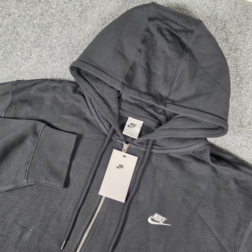 Nike Sportswear Club Fleece Hoodie Mens 3XL Black Full Zip FN3861-010 NWT